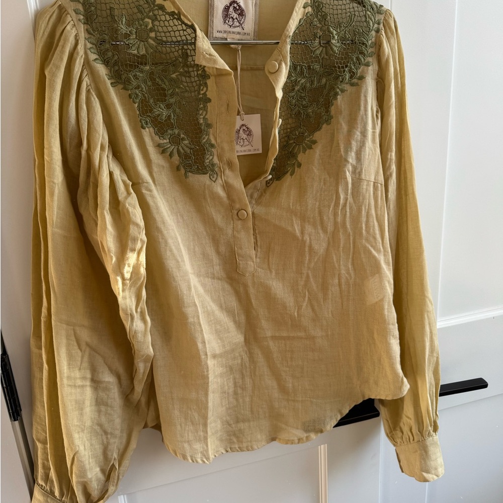 I Put a Spell on You Cutwork Embroidered Blouse by Chasing Unicorns - Picture 10 of 13